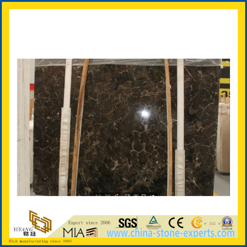 China Dark Empardor Marble Slab for Flooring