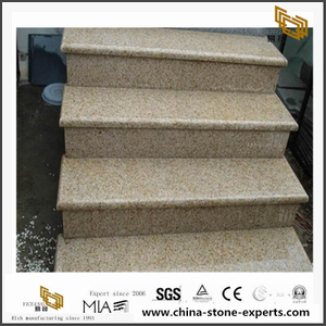 Yellow China Granite Stair Indoor Spiral Staircase Designs