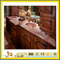 Natural Stone Polished Coral Red Marble Countertop for Kitchen/Bathroom (YQC)