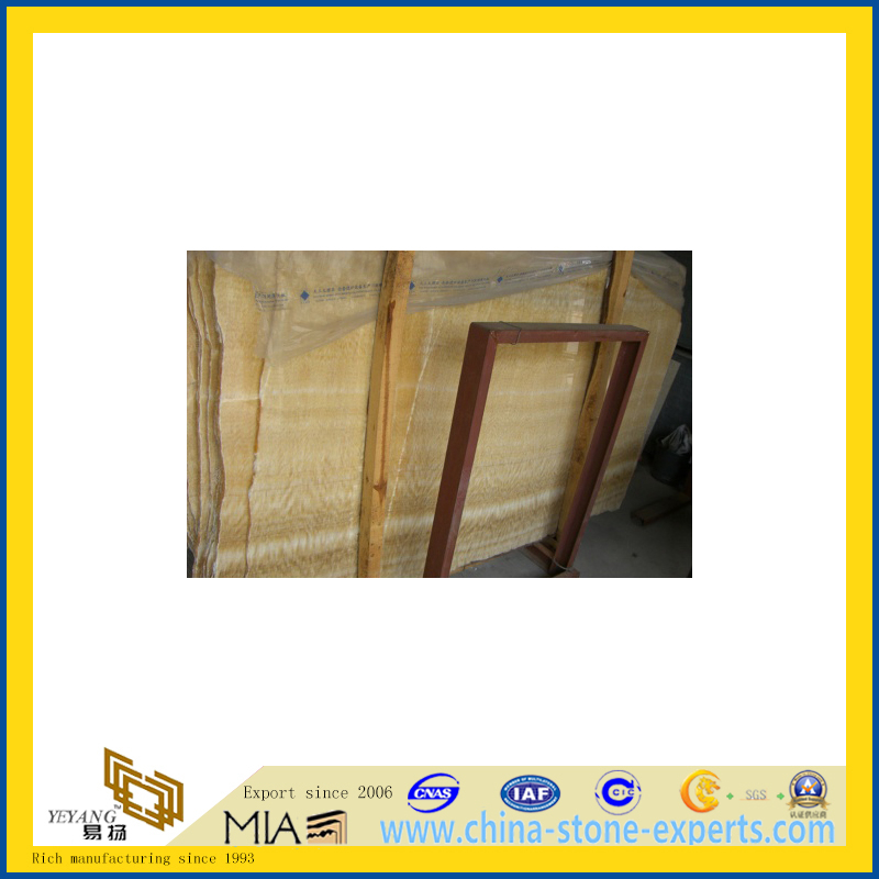 Polished Natural Honey Onyx Marble Slabs for Countertop/Vanitytop (YQC)