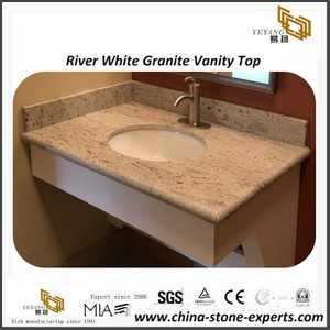 River White granite bathroom vanity top for hotel project