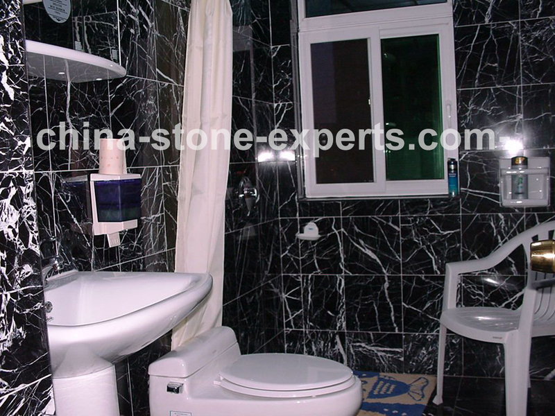 Polished Black Marquina Marble for Flooring &Wall Tiles （YQG-MT1001）