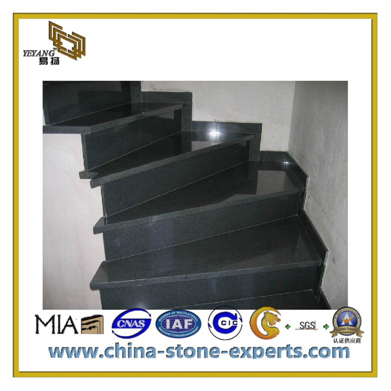 Black Granite Stairs High Quality Granite Stairs (YQC-S1005)