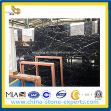 Nero Marquina Black Marble Slab for Flooring and Wall/ Countertop