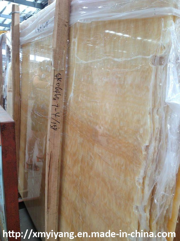 Honey Yellow Onyx Slab for Flooring Tile or Decorative Wall