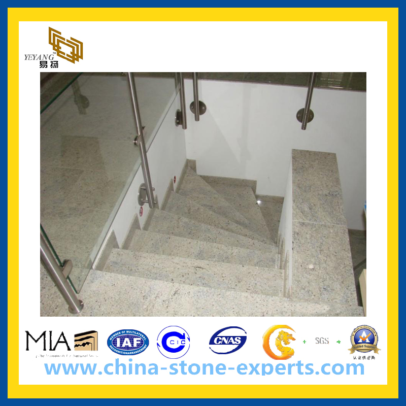 Purple Spot Kashmir White Granite Slab for Stairs Countertop Vanity Top Floor Tile (YQZ-GS)