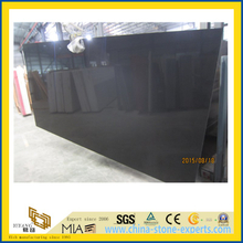 Pure Black Quartz Stone for Indoor Decoration