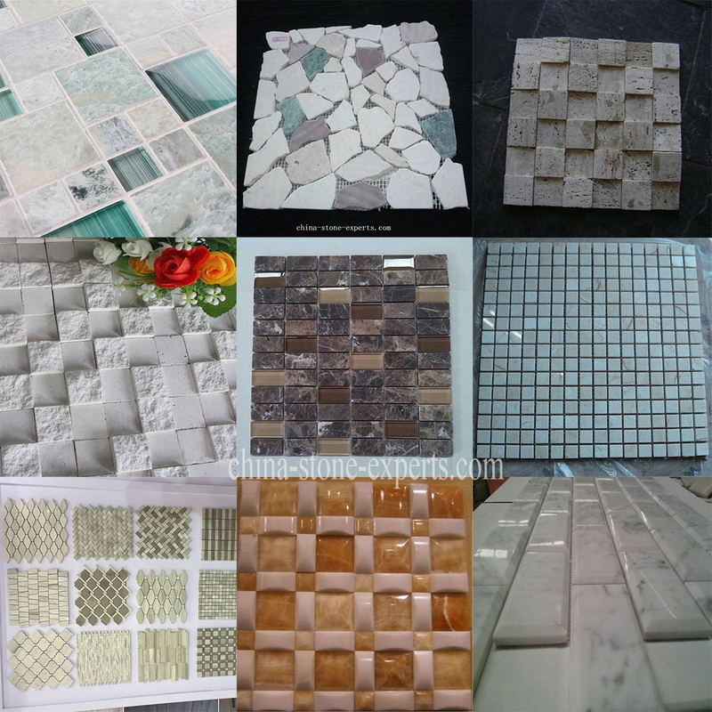 Polished Natural Mix Color Floor Wall Mosaic Tile (YQZ-M1016)