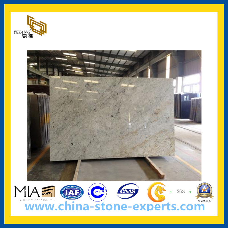 Polished Ivory White Granite Slab for Kitchen Countertop/Vanity Top (YQZ-GS)