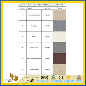 Fine-Grain Artificial/Manmade Quartz Stone Tile for Floor/Wall Tile, Kitchen Top