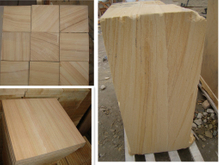 Wooden Yellow/Beige Sandstone Tile for Wall