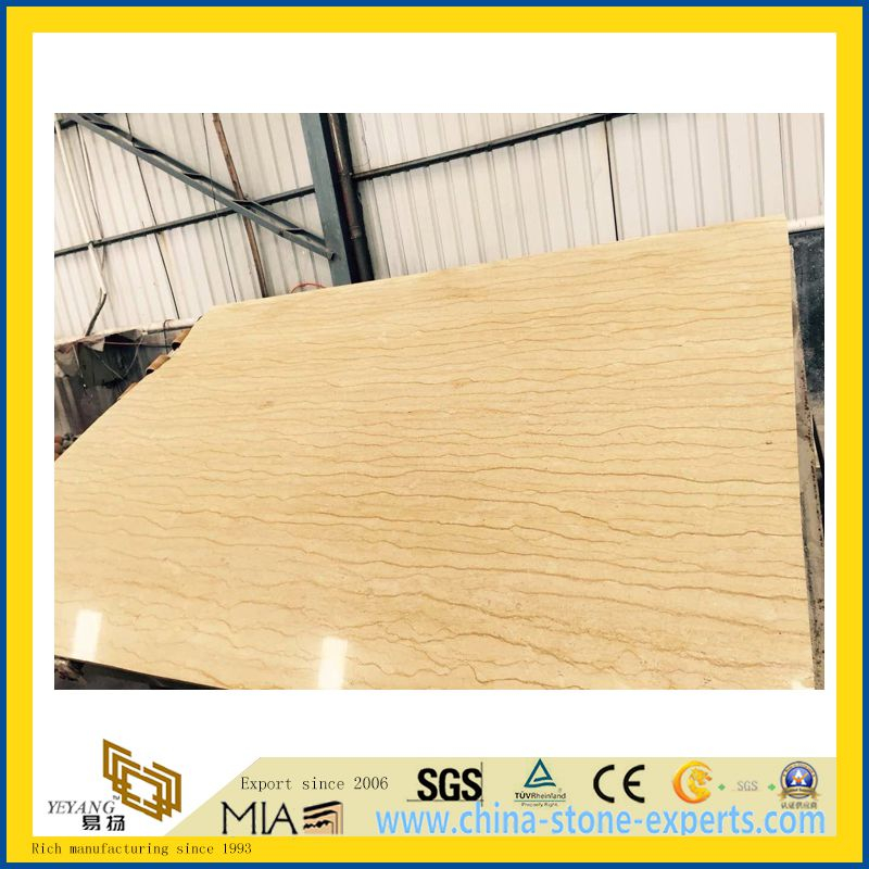 Golden Line Cream Marble for Vanity Top, Wall Decoration
