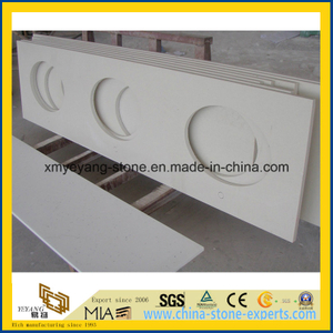 Super White / Thassos White Nano Crystallized Glass Vanity Top