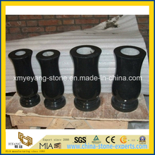 Absolute Black Granite Stone Monument Vase / Memorial Vase