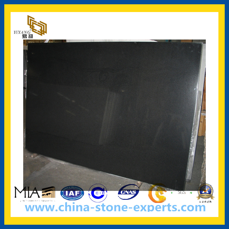 India Black/Absolute Black/Black Jet Granite Slabs (YQZ-GS)