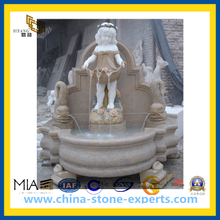 Stone Marble Fountain with Statue for Garden, Hotel(YQG-CS1040)