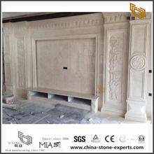 Custom New White Marble for TV Background (YQW-MB0726012）