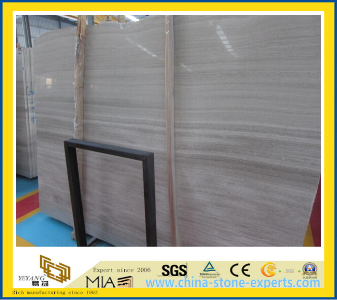 White Wooden Vein Marble Slabs for Flooring, Wall-Yya
