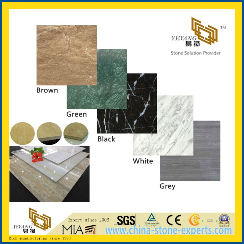 Green/Black/Brown/White/Grey Stone Marble for Kitchen &amp; Bathroom Flooring/Wall Tiles