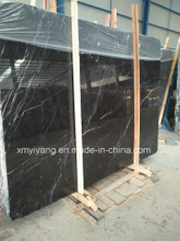 White Vein Black Marble Stone Slabs for Flooring, Countertops