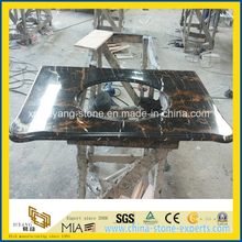 Portoro Gold / Black Gold Flower Marble Vanity Top / Bath Top
