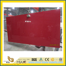 Crystal Red Quartz Stone Slab for Indoor Decoration