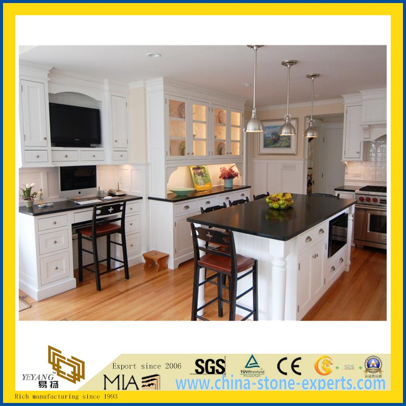  SGS China Absoutely Black Granite Countertops for Kitchen (YQW-GC1006)