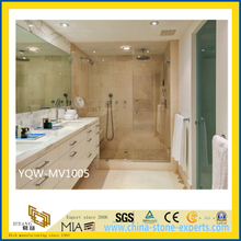 Polished White Carrara Marble Bathroom Vanity Top for Hotel