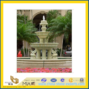 Marble Waterfall Fountain with Swan Sculpture(YQC) 