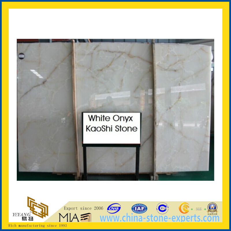 White Oynx Marble Slab for Flooring Decoration