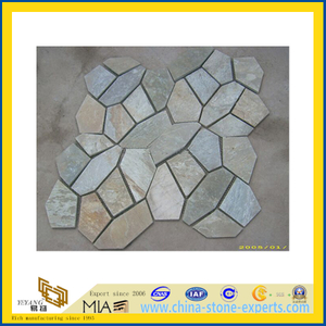Meshed Slate Flagstone Tile / Slate Paving (YQA-1020)