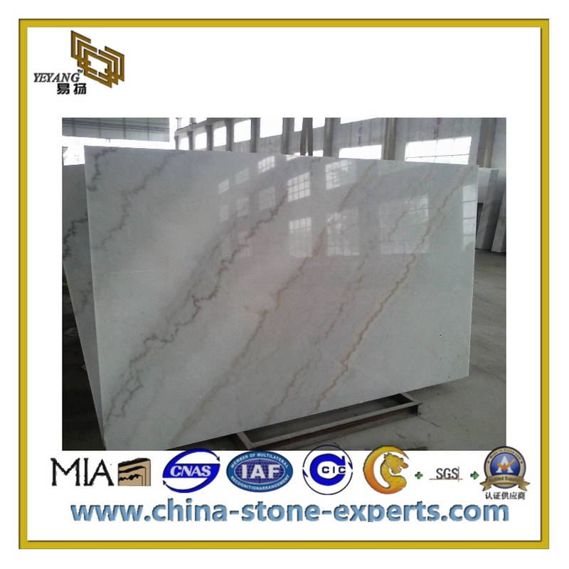 Hot sell Polished White Marble Slab for Flooring, Walling(YQC-MS1002)