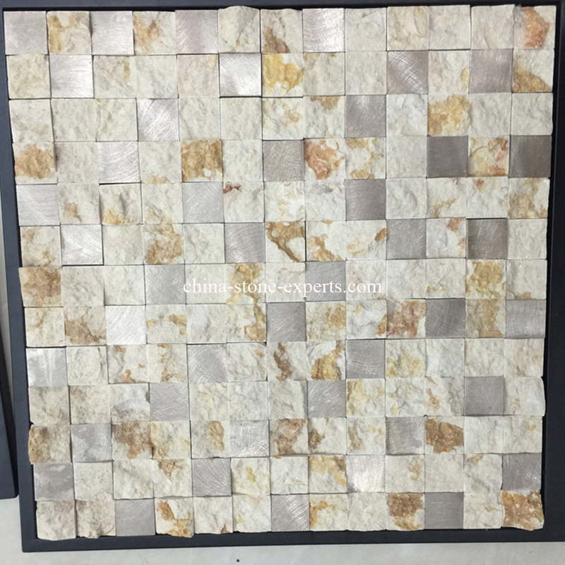 Glossy and Matt Small Squar Stone Mosaic Tile for Wall and Floor(YQZ-M1010)