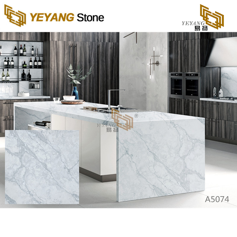 Alto Customized White Quartz Slabs Manufacturer For Kitchen Countertop A5074