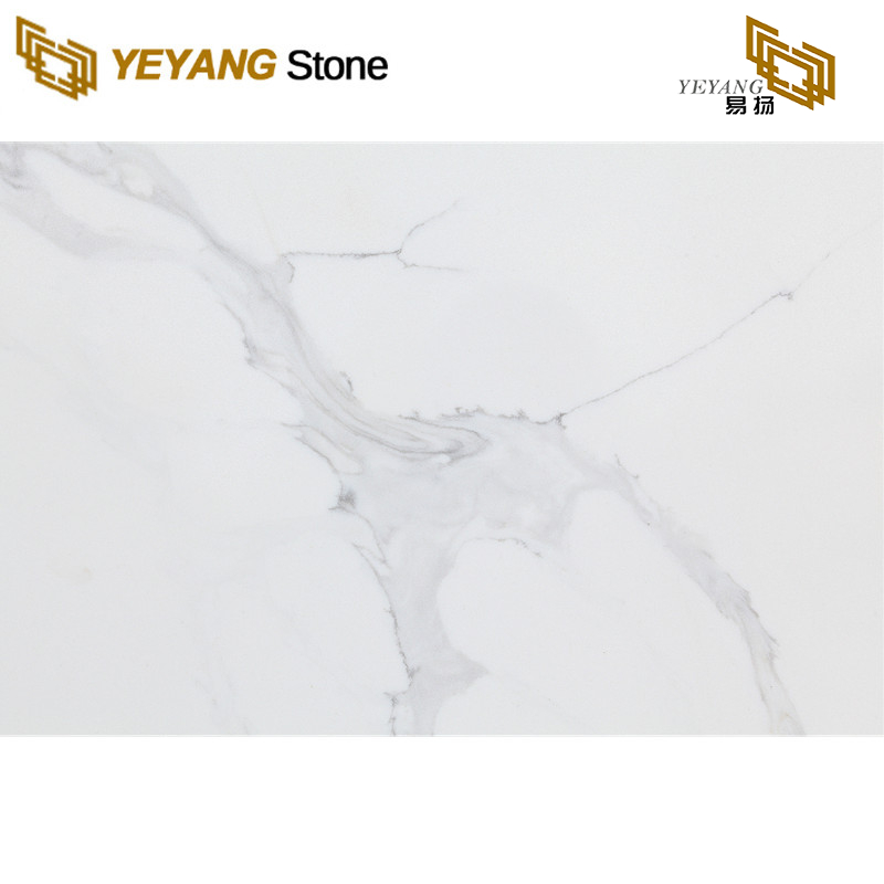 Wholesale Solid White Quartz Slabs For Reception Desk Top A5084