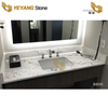 White Quartz Countertops with Gold Veins for Bathroom And Kitchen B4045