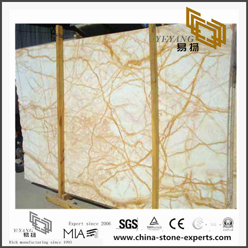Beautiful Golden Spider Marble Tiles for Floor design（YQN-100705）