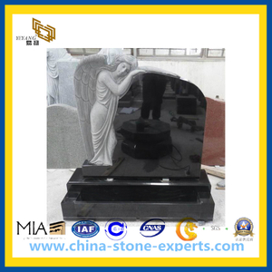 European Style Black Granite Tombstone, Headstone, Monument