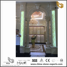 Green & Gold Marble Background for Hall Design (YQW-MB081503）