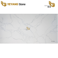 Carrara Marble Look Artificial Quartz Stone for Bathroom Countertop And Wall NT406