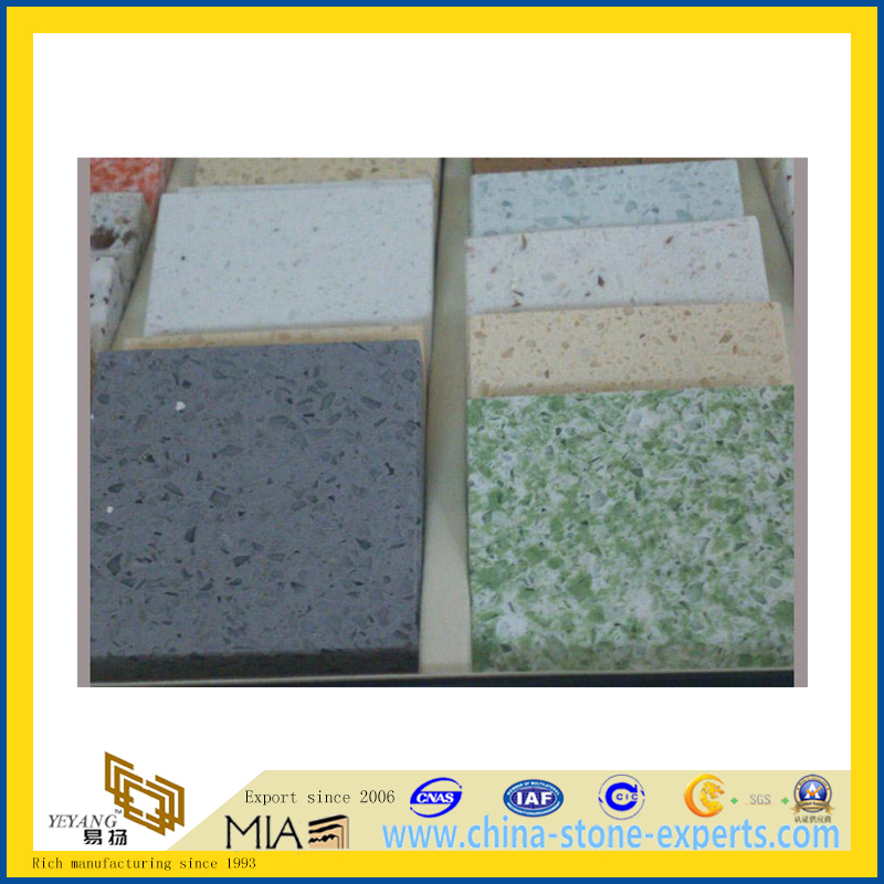 Artificial Popular Stone Quartz for Slabs, Tiles, Countertops(YQG-QS1006)