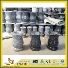 Natural Chinese Granite Stone Flower Vase for Cemetery