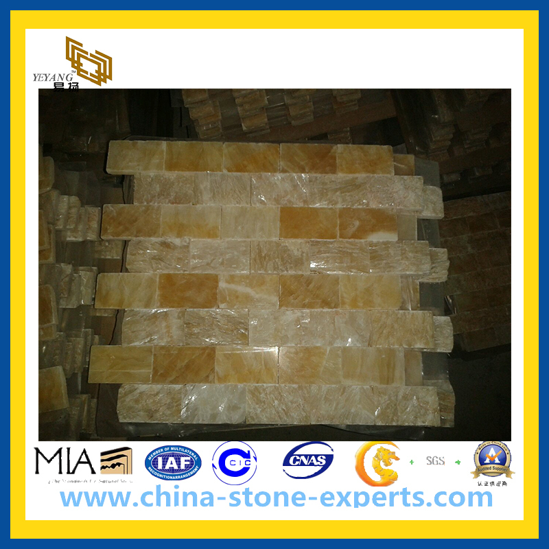 Honey Onyx Marble Stone Mosaics for Wall Decoration (YQZ-M)