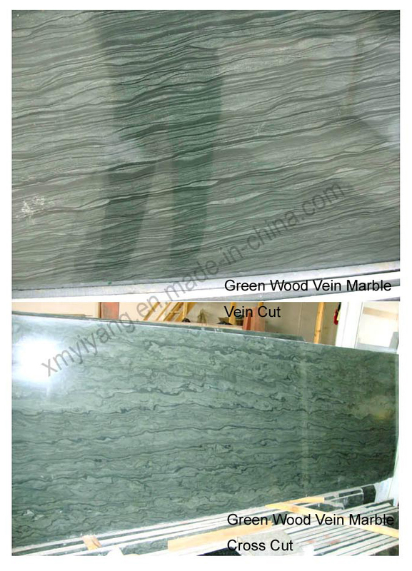 Chinese Green Wood Vein/Green Jade Marble for Slab, Vanity Top