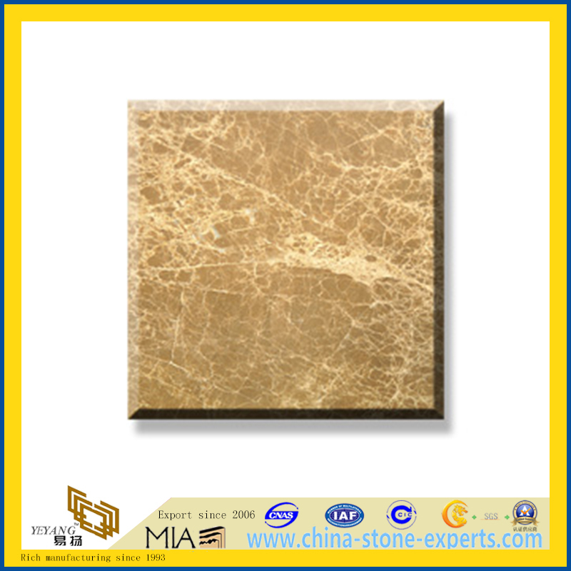 Polished Natural Stone Light Emperador Marble Slabs for Wall/Flooring (YQC)