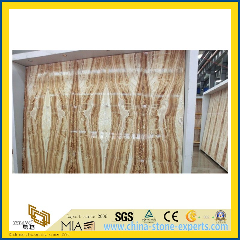 China Low Price Yellow Onyx Slab for Walling, Flooring (YQW-OS1003)