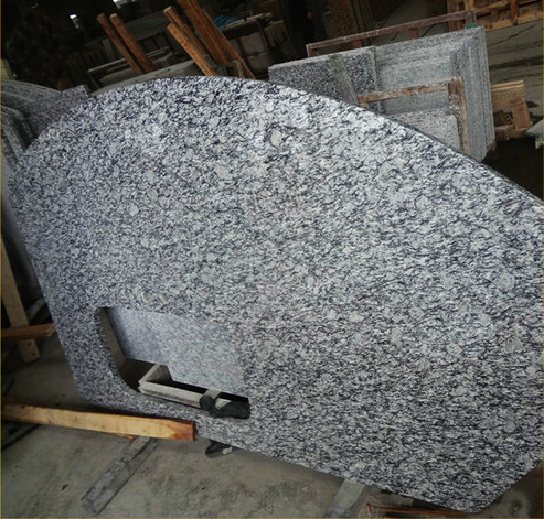  Sea Wave Spray White Granite Kitchen Countertop (YQZ-GC1015)