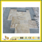 Natural Polished Beige Travertine Marble Tile for Wall/Flooring (YQC)