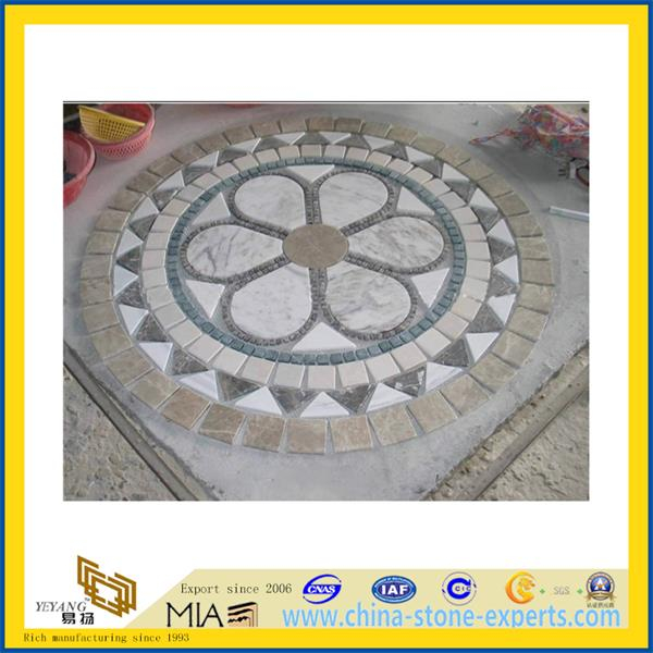 Design Marble Tile Mosaic Stone Medallion for Indoor Decoration
