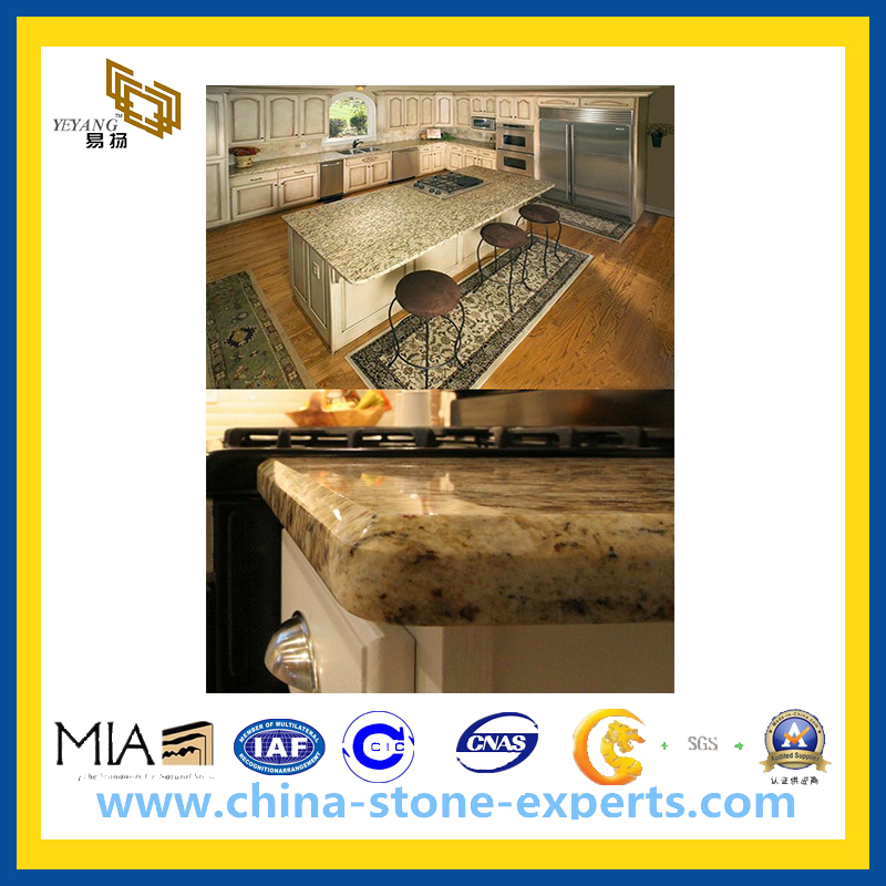 High Polished Giallo Ornamental Golden Granite Kitchen Countertop(YQG-GC1021)